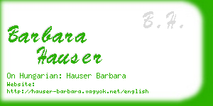 barbara hauser business card